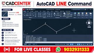 AutoCAD LINE Tool | Complete Step-by-Step Guide | For Details Get Back us On 9032931333 screenshot 5