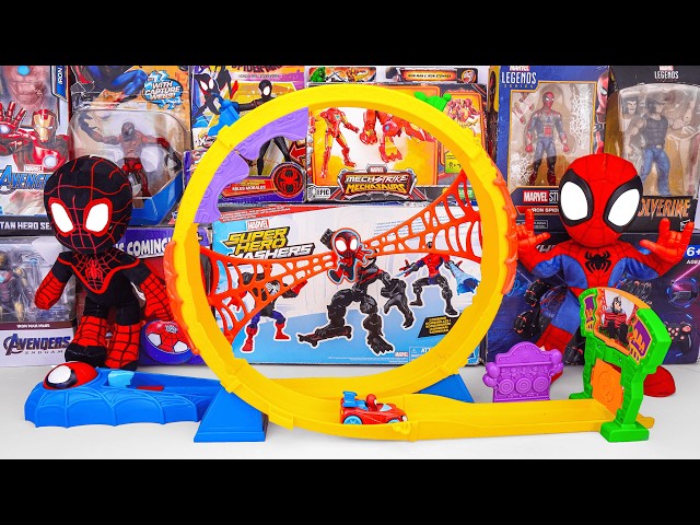 Marvel Spiderman Toys Unboxing Review | Spidey Metals Super Loop Track &  Spiderman Collection Toys