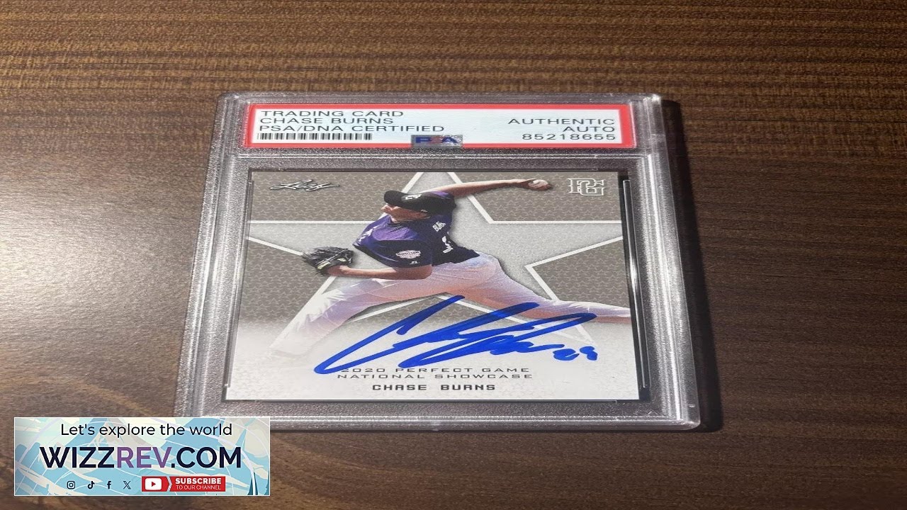 2020 Chase Burns Autographed Signed Card PSA Cert Cincinnati Reds RC Review