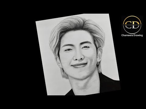 How to draw BTS RM || step by step Pencil Drawing || Easy Drawing Tutorial ||