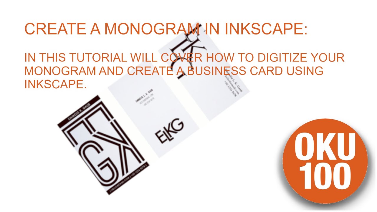 CREATE A MONOGRAM IN INKSCAPE - YouTube