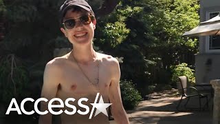 Elliot Page Shares Shirtless Poolside Pic In Swim Trunks!