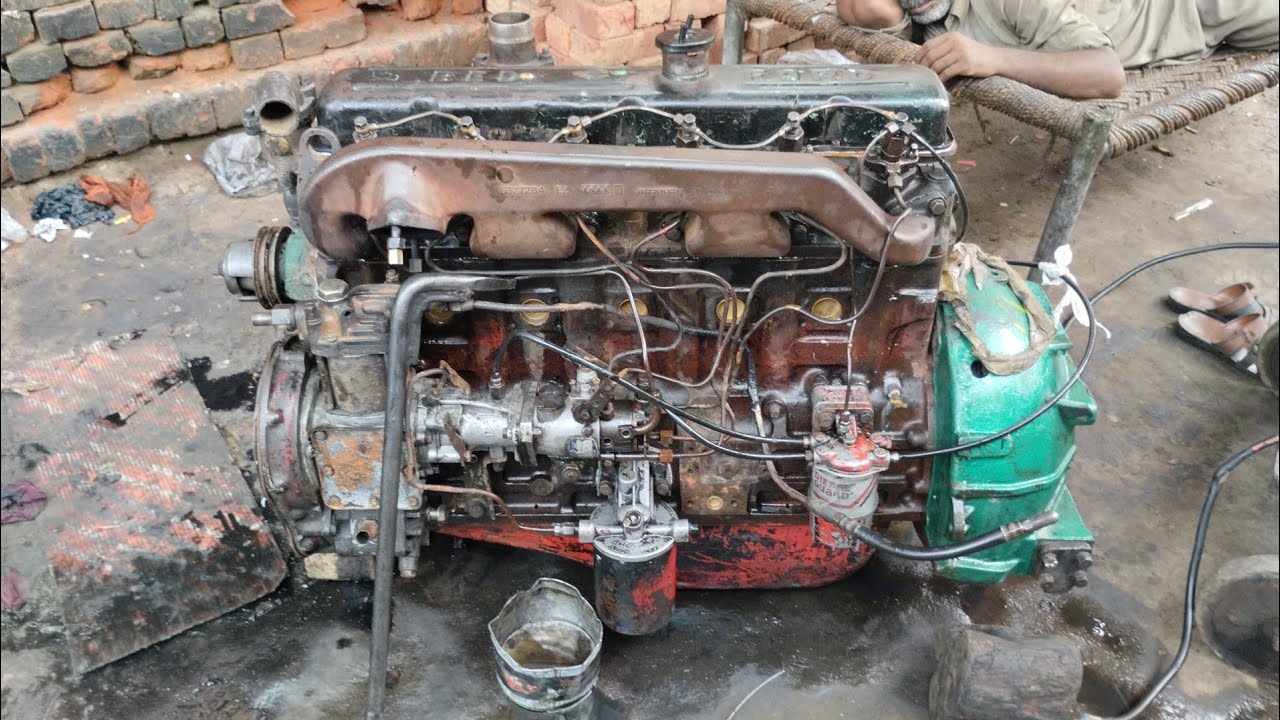Amazing Starting Old Bedford Diesel Engine after Overhauling YouTube