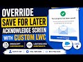 Override “Save for Later Acknowledge” Screen with Custom LWC 🚀