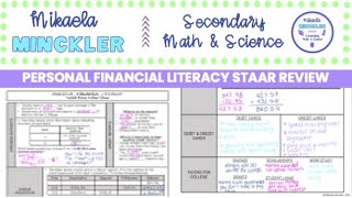 Personal Financial Literacy Test Prep STAAR Review 6th Grade Math Wealth