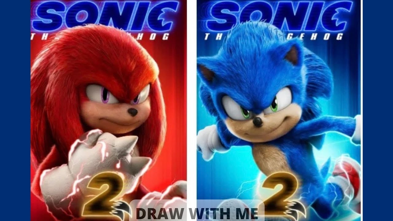 How to Draw Sonic with Knuckles | Sonic 2 Movie - YouTube