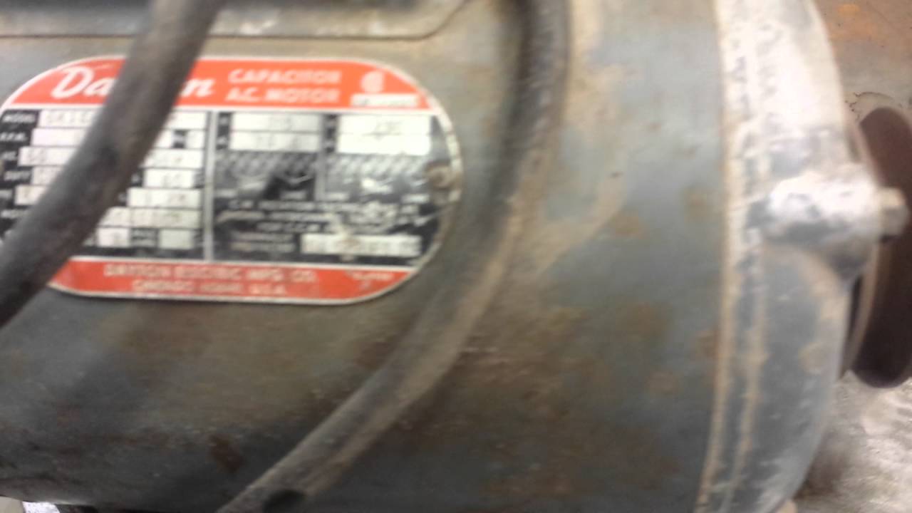 Dayton compressor motor - YouTube