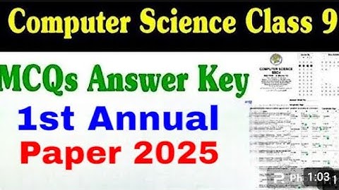 Computer 9th MCQs Answer Key Fbise Exams|9th Computer MCQs Solution Computer Mcqs Key Class 9 Today