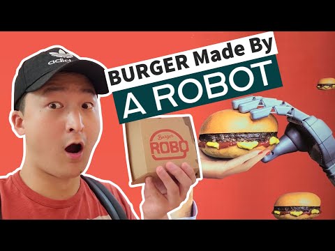 A BURGER Made By A ROBOT! RoboBurger Vending Machine Review