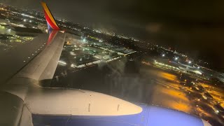 Southwest Boeing 737-700 Night Takeoff Los Angeles Intl. Klax