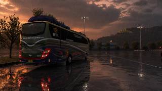 BUS ALS DI JALUR SUMATRA DARI BAKAUHENI KE BANDAR LAMPUNG JALAN MALAM HARI screenshot 3