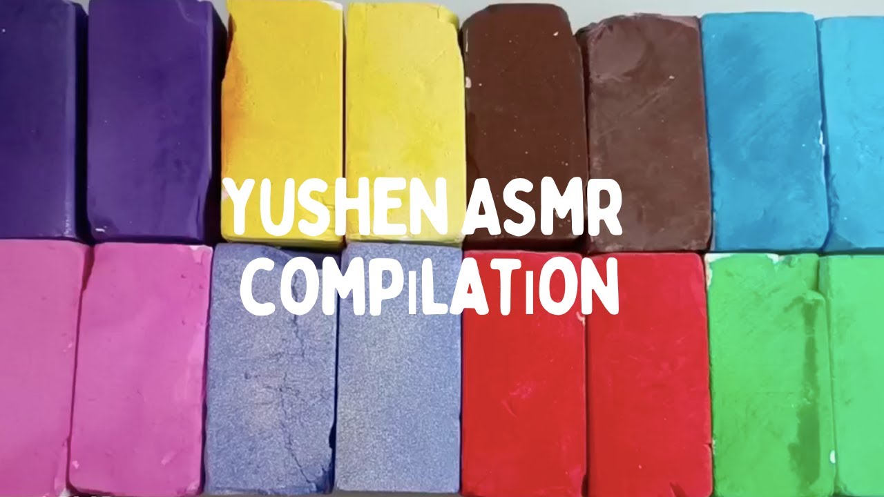✨🌈🤍  CREATOR SERIES PART 139 🍭✨🌈🤍  PLAIN & DYED GYM CHALK CRUSHING Yushen ASMR
