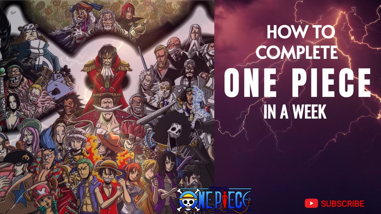 how to complete one piece in a week - YouTube