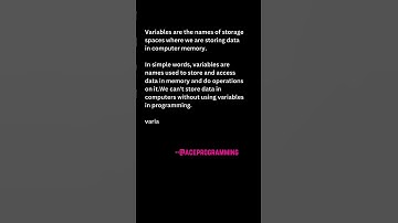 What is variable?Java, C, Python, Javascript,#programminglanguages  Ace Programming