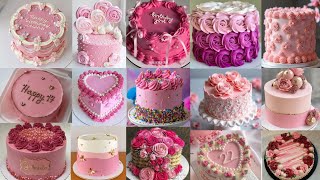Simple Birthday Cake Designs For Girl/Cake Design/Pink Cake Design/Pink Colour Cake Designs/Birthday