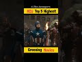 #TOP 5 HIGHEST GROSSING MOVIES OF #MARVEL .....#shorts #mcu #avengers #grossing image