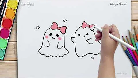 How To Draw Boo With Ghosts