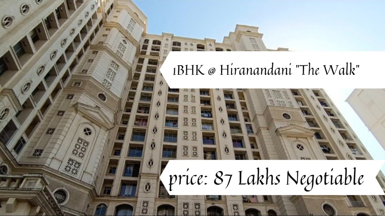 1BHK @Hiranandani Estate Thane | The Walk | Higher Floor | Fortuna B Tower | 87 Lakhs Negotiable