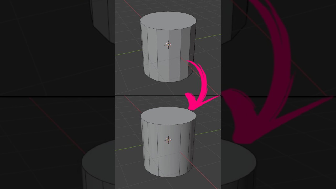 Как сделать цилиндр гладким в Blender 