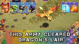 Dragons Lair Smashed With Super Giant And Head Hunter. Clashood