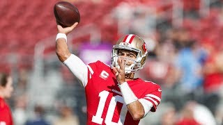 49ers QB Garoppolo on Steve Young, Joe Montana comparison: “I've got a long way to go.”