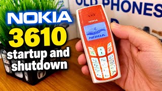 Nokia 3610 startup and shutdown - by Old Phones World