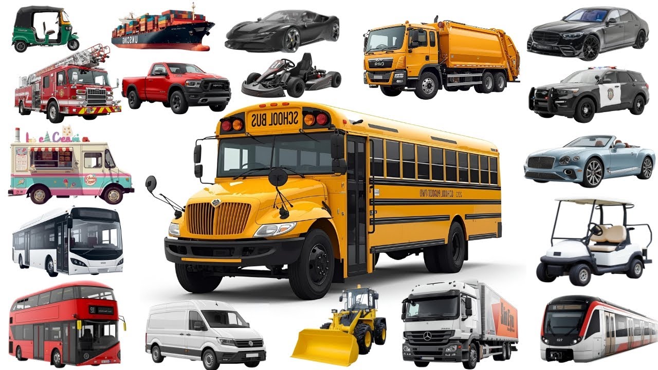 Vehicles for Kids | Learn All Kinds of Transport Vehicles and Their Fun ...