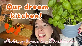 Kitchen makeover on a budget! | Making home in Stockholm 🥰