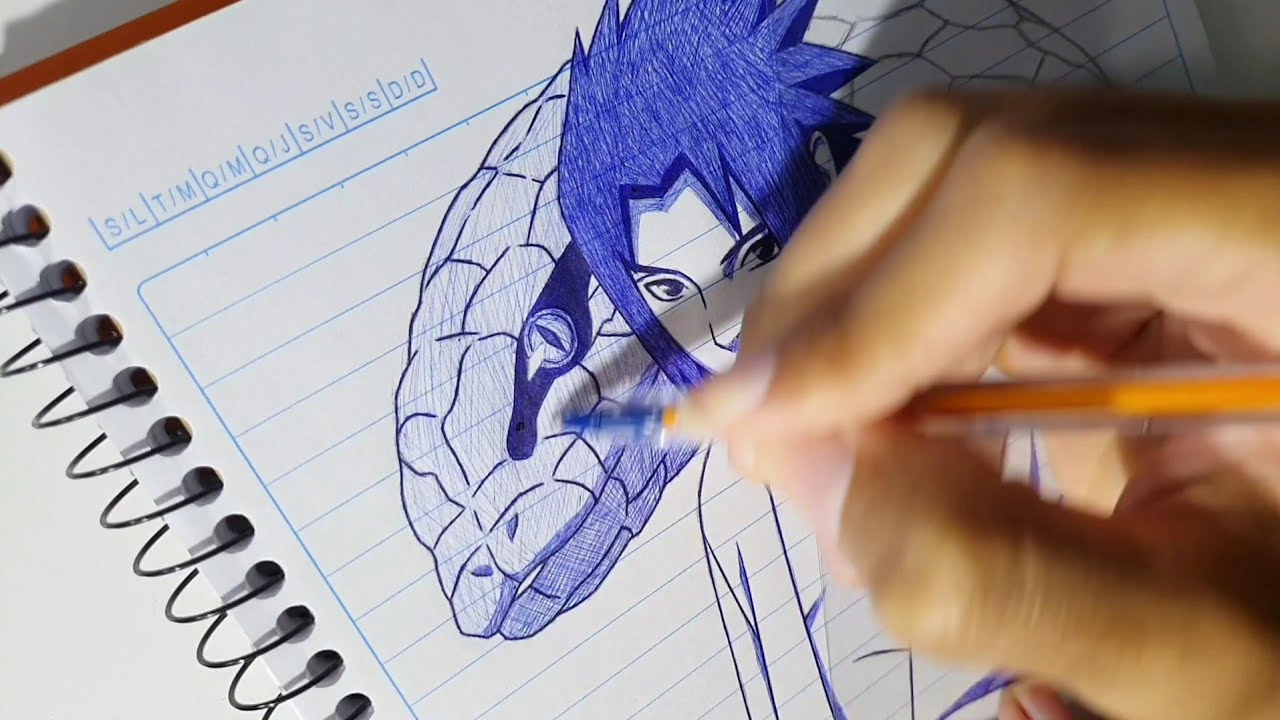 🖊️ Kakashi Hatake Desenho - Caneta BIC 