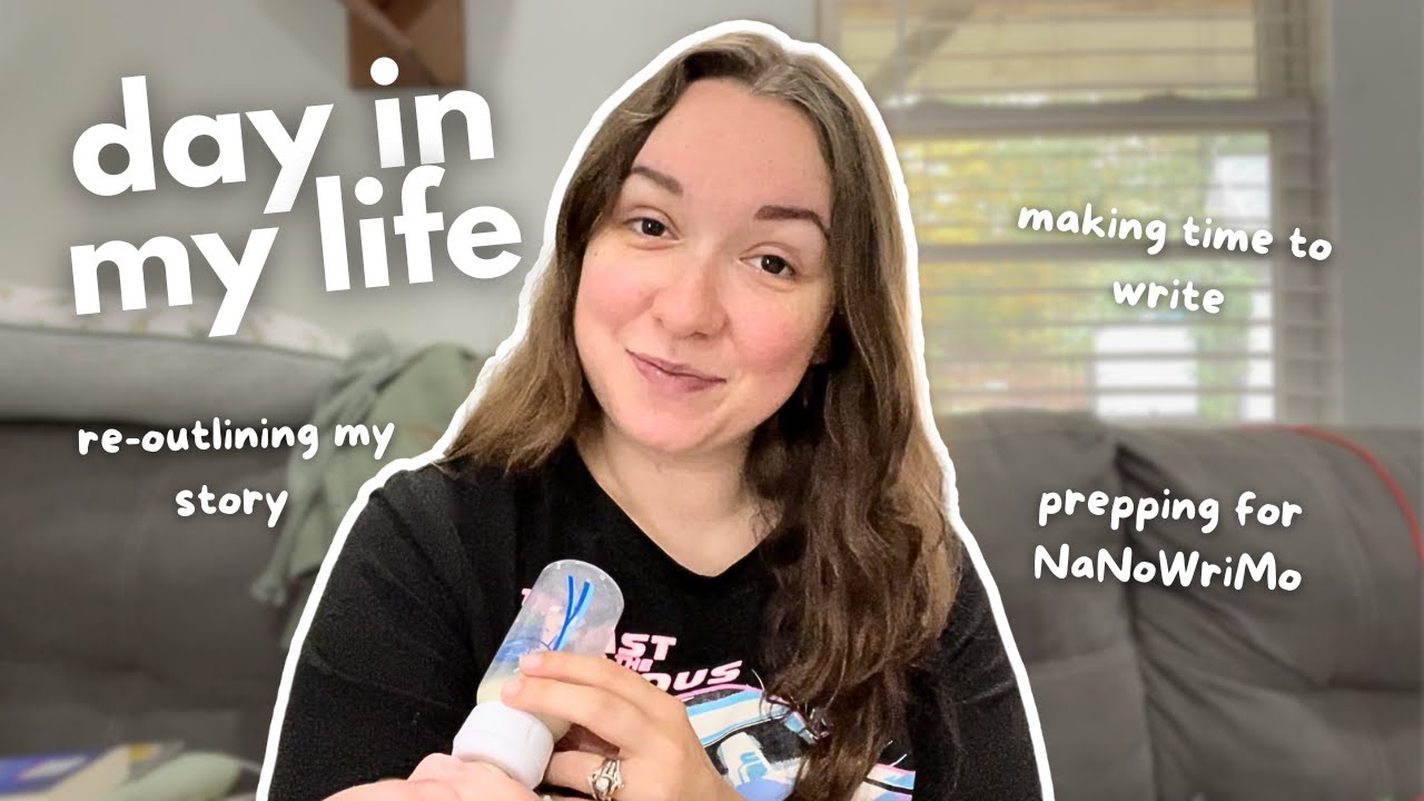 day in the life of a mom writer | rewriting my outline + nanowrimo prep ✍🏻