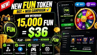 Fun Token Web/Bot Complete Guide | 2026 New Earning Opportunity | Spin Game & Free Crypto Earnings 🚀