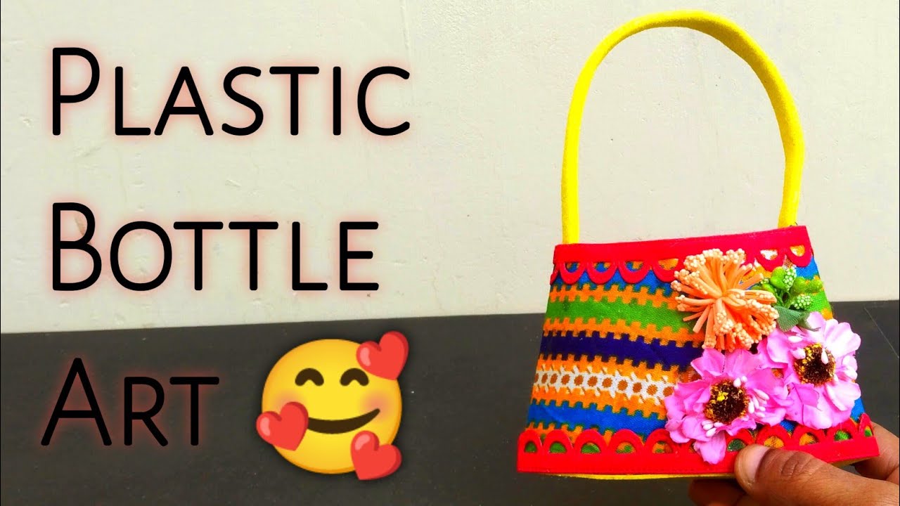 How to make plastic bottle art new /bag banane ka tarika/ waste material craft