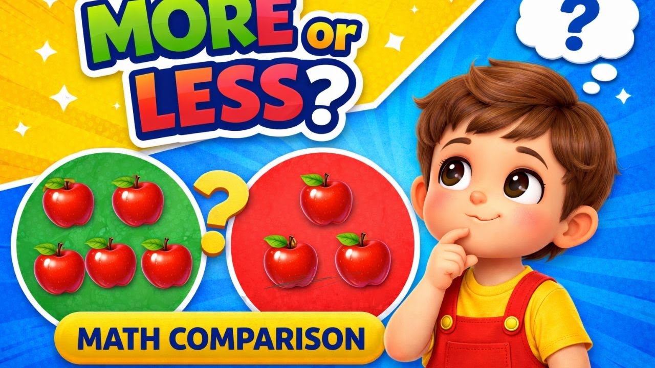 Больше или меньше? | Математическая игра на сравнение для детей | Веселое обучение