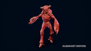 Crab monster 3d model animation