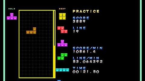 33.43 sec Invisible 4wide tetris sprint by z2sam