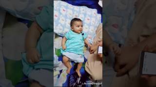 Baby bhargavi(3 months old) cute response to mom's singing