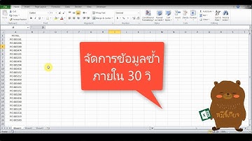 จัดการข้อมูลซ้ำภายใน 30 วิ (Excel)