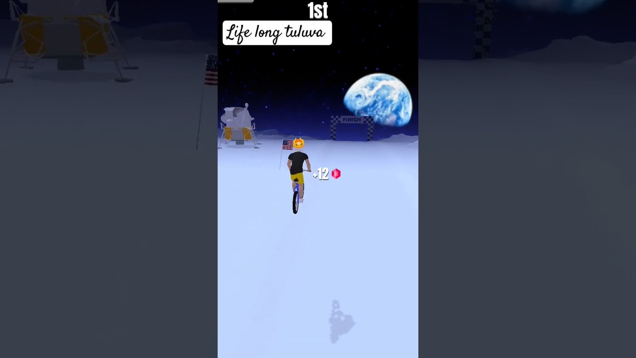 Bike Rush game on moon 🌙        