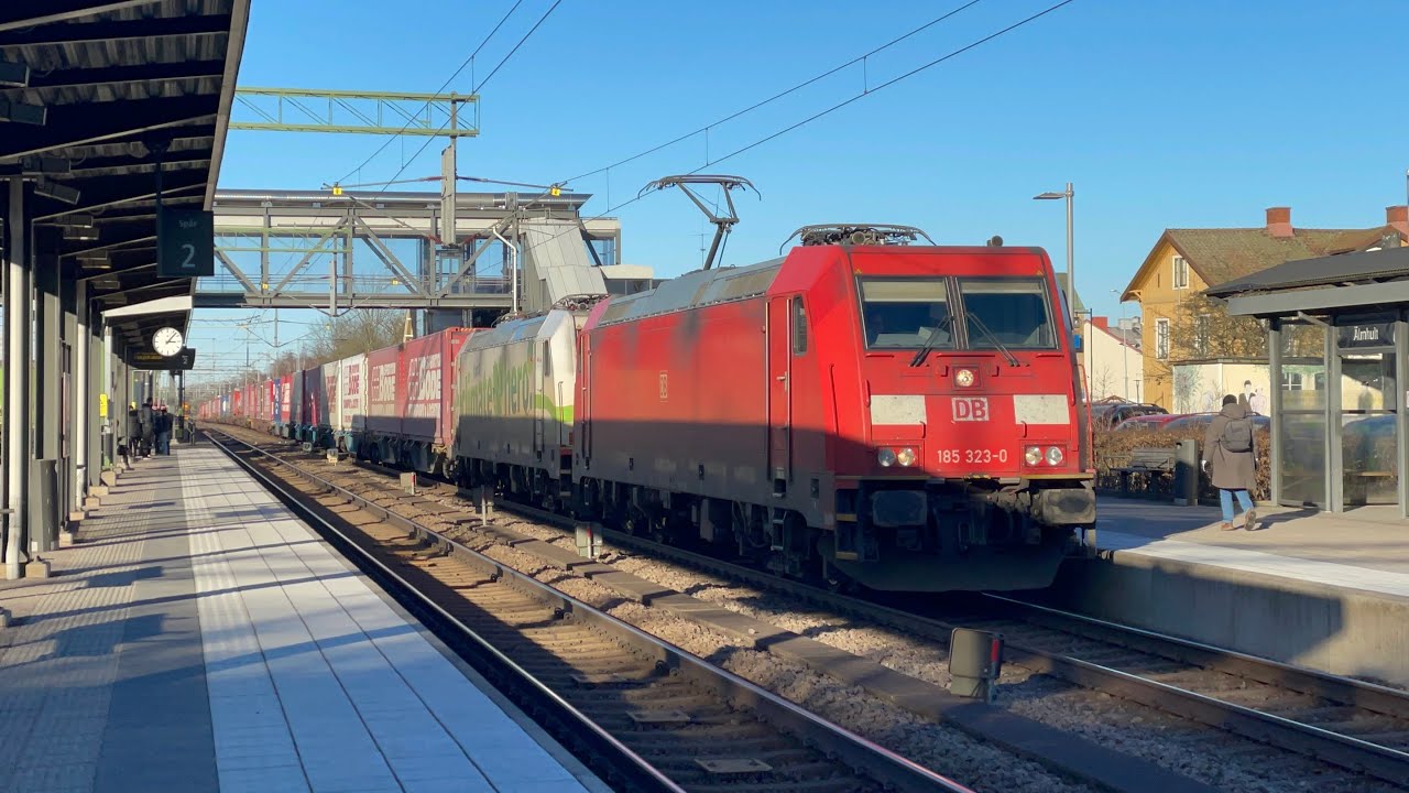 Tåg i Älmhult. Februari 2025.