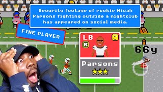 MICAH PARSONS FINED FOR FIGHTING! Retro Bowl Nintendo Switch Gameplay Ep 5 screenshot 5