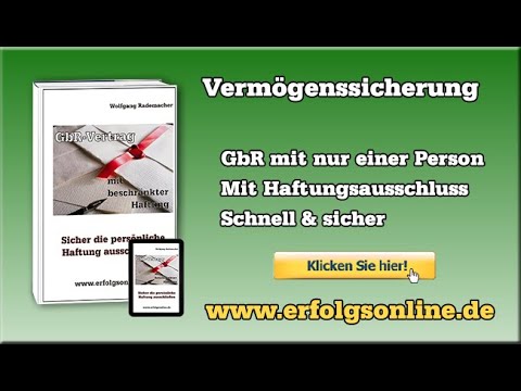 New Update So gründe ich völlig legal eine GbR als Einzelperson