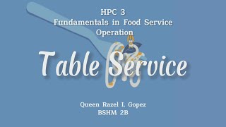 HPC 3 - Table Service (Russian)