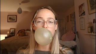 ASMR Blowing Bubble Gum Bubbles 🫧