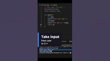 Taking Input from User in C++ | Quick Guide for Beginners #programming  #shorts