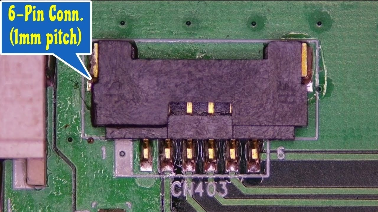 18 6-pin (1mm pitch) Connector - Remove & Reflow