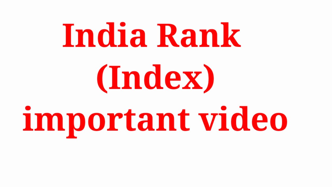India rank in various Index 2020 | 2020 के सभी सूचकांक | suchkank 2020 | currant affairs
