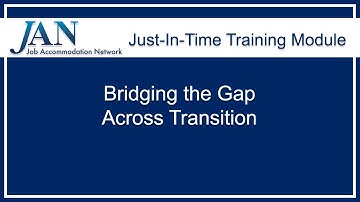 Just-in-Time Training Module: Bridging the Gap Across Transition