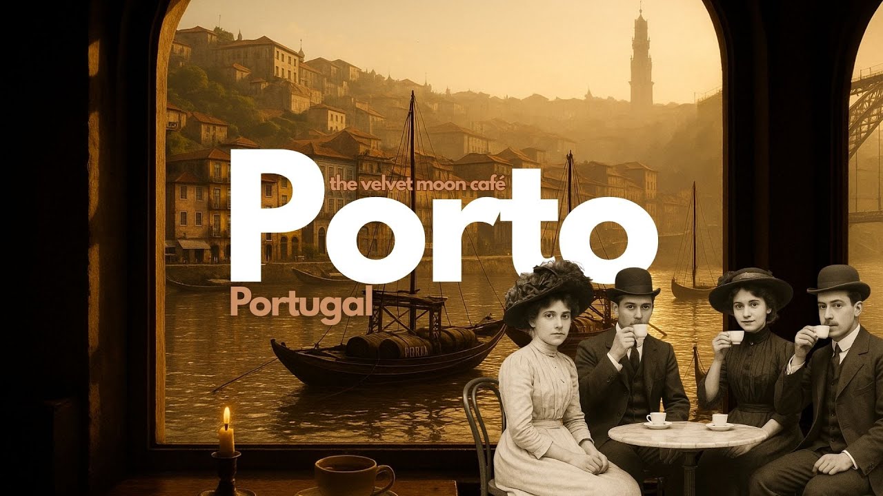 Porto Riverside Café, 1906 🌅 | Douro River, Rabelo Boats, Candlelit Coffee | The Velvet Moon Café