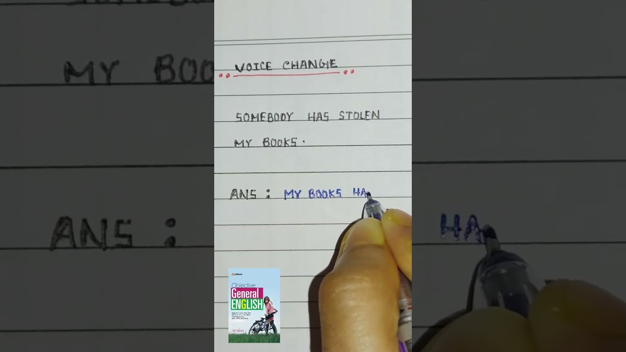 Voice | Active and passive | Somebody has stolen my books | #shorts #viral #voice #englishgrammar