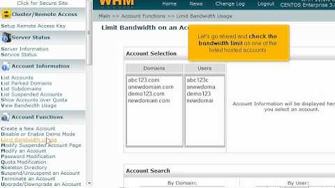 How to limit bandwidth usage in WHM - 4GoodHosting Support